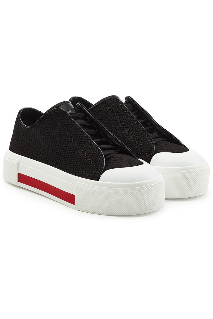 Alexander Mcqueen Alexander Mcqueen Velvet Platform Sneakers