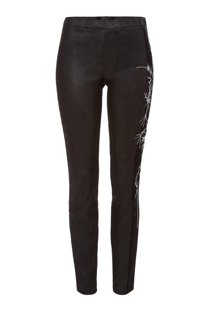 Haider Ackermann Haider Ackermann Embroidered Leather Leggings