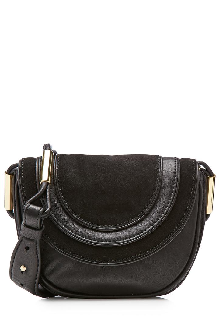 Diane Von Furstenberg Diane Von Furstenberg Leather And Suede Shoulder Bag - Black