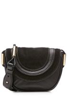 Diane Von Furstenberg Diane Von Furstenberg Leather And Suede Shoulder Bag - Black