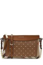 Burberry Shoes & Accessories Burberry Shoes & Accessories Peyton Embellished Shoulder Bag With Leather - Brown