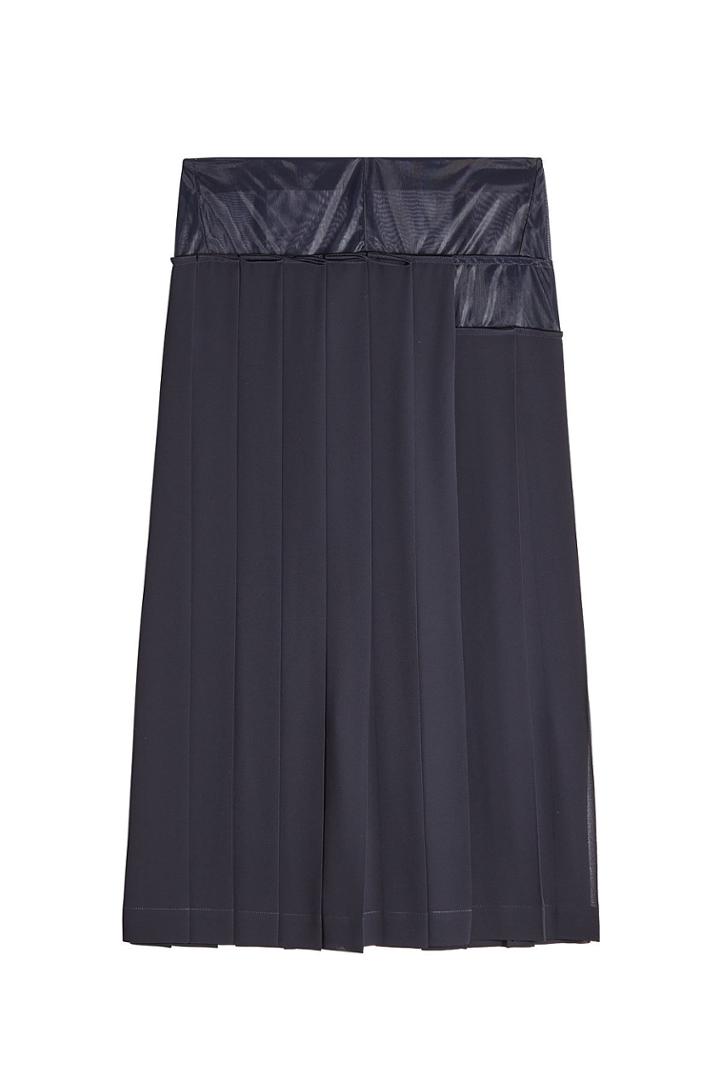 Victoria Beckham Victoria Beckham Pleated Skirt With Mesh Panel
