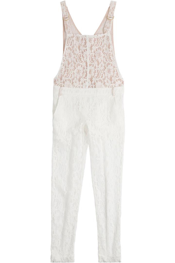 Msgm Msgm Lace Overalls - White