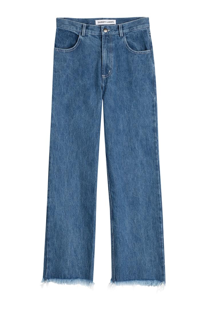 Sandy Liang Sandy Liang Cropped Jeans - Blue