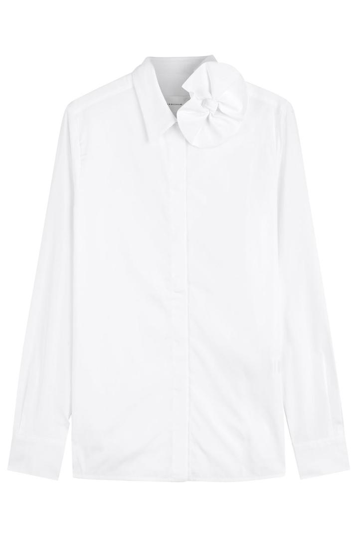 Victoria Victoria Beckham Victoria Victoria Beckham Cotton Poplin Single Bow Shirt