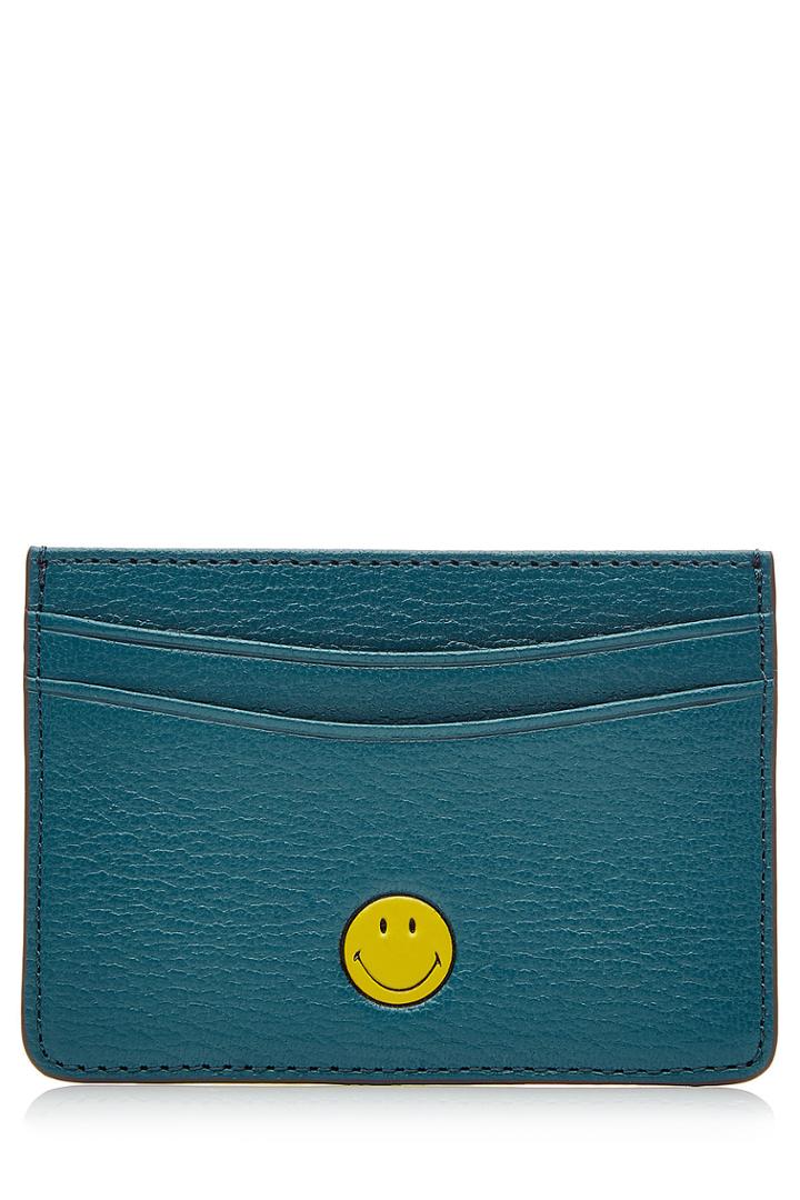 Anya Hindmarch Anya Hindmarch Leather Wink Card Case - Blue