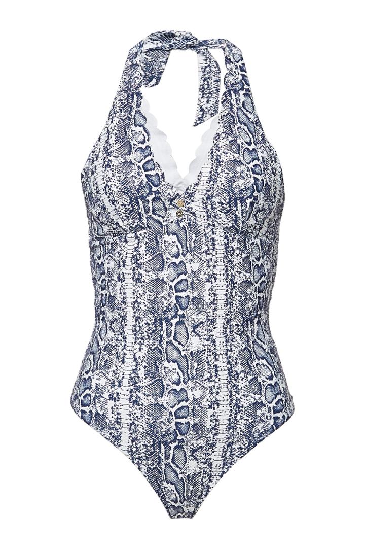 Heidi Klein Heidi Klein Ky Scallop Printed Swimsuit