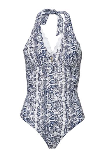 Heidi Klein Heidi Klein Ky Scallop Printed Swimsuit