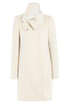 Vionnet Vionnet Coat With Lama Hair And Wool - White