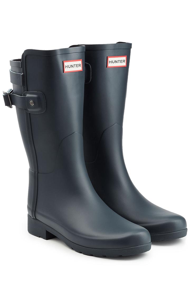 Hunter Hunter Short Refined Back Strap Rubber Wellingtons