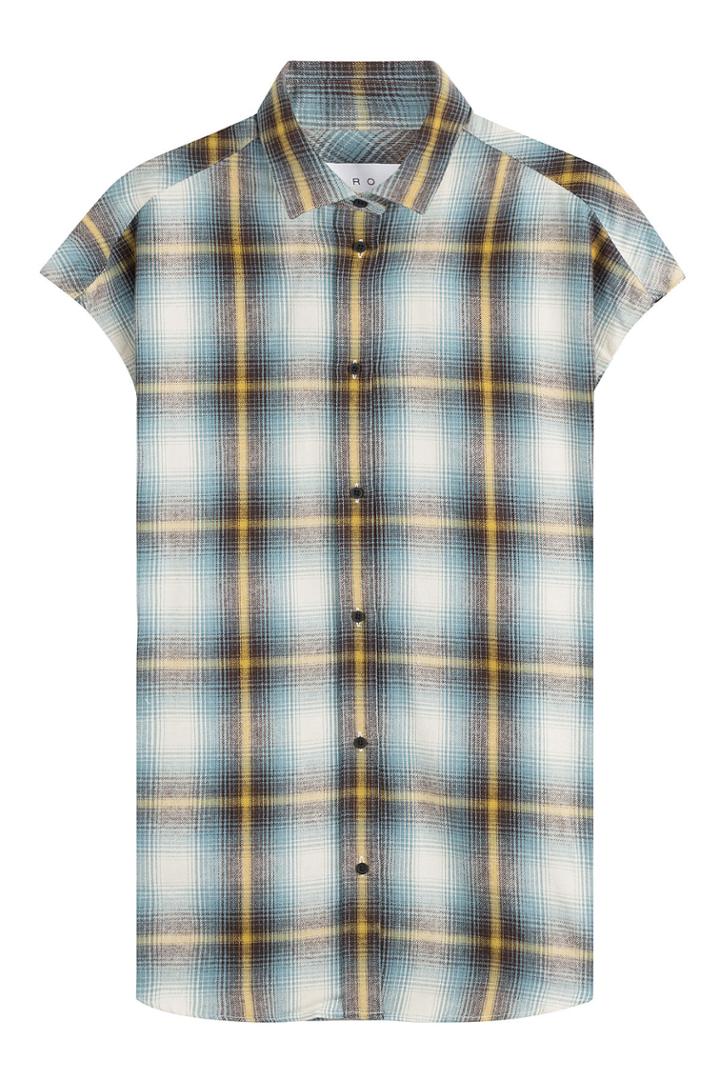 Iro Iro Checked Cotton Blouse - Multicolor