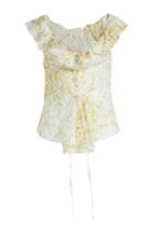 Brock Collection Brock Collection Tyler Floral Cotton Top With Lace-up Front