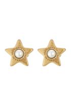 Marc Jacobs Marc Jacobs Star Earrings With Faux Pearls