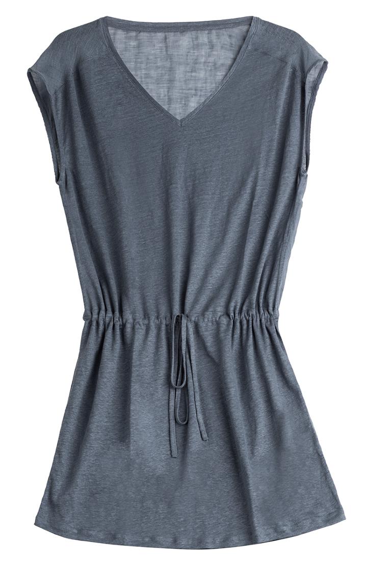 Majestic Linen Drawstring Dress