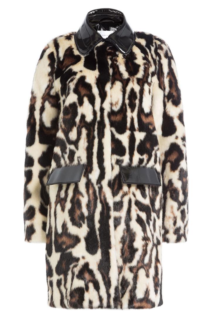 Carven Carven Faux Fur Coat - Multicolored