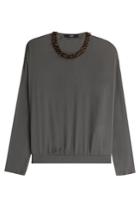 Steffen Schraut Steffen Schraut Santa Fe Silk Blouse With Embellishment - Grey