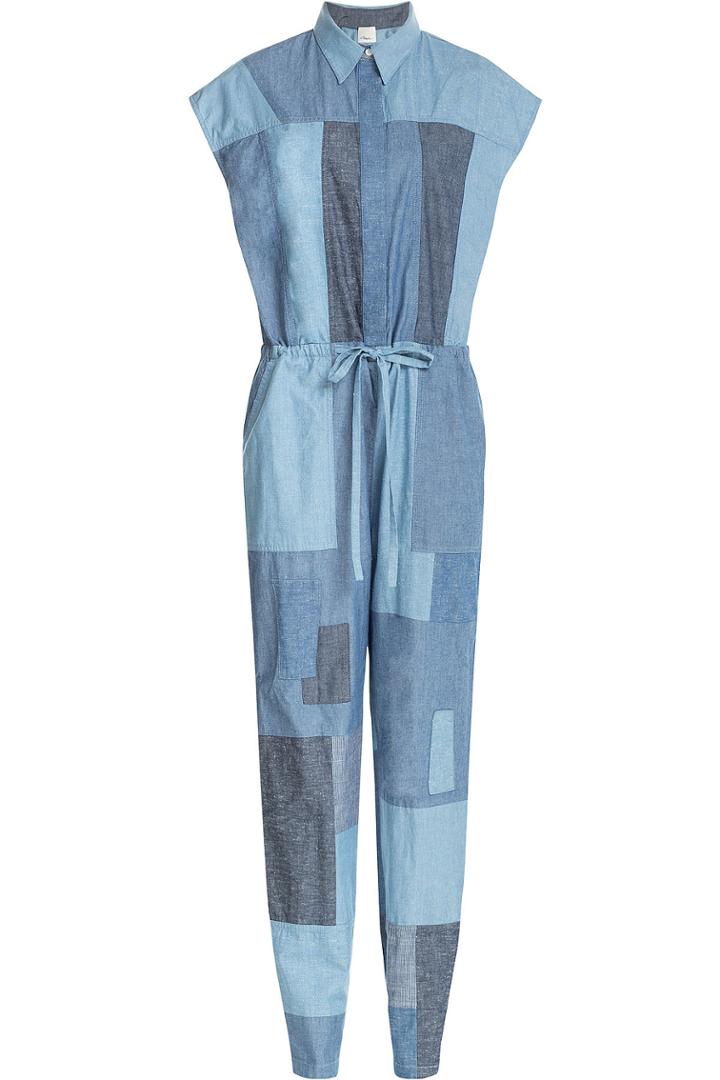 3.1 Phillip Lim 3.1 Phillip Lim Patchwork Denim Jumpsuit - Multicolored