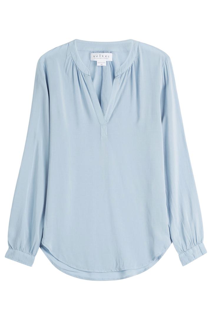 Velvet Velvet V-neck Blouse - Teal