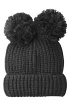 Karl Lagerfeld Karl Lagerfeld Knit Hat With Pom-poms - Black