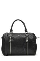 Zadig & Voltaire Zadig & Voltaire Textured Leather Oversized Tote - Black