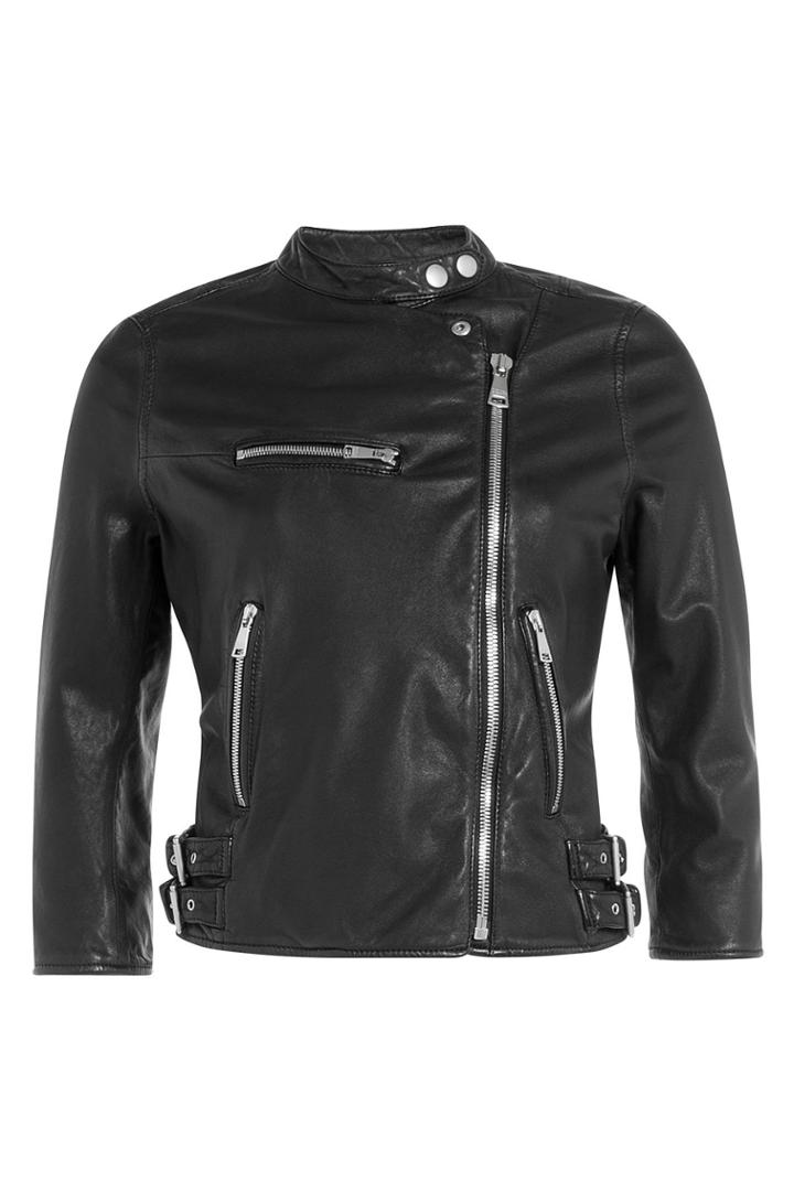 Dolce & Gabbana Dolce & Gabbana Cropped Leather Biker Jacket