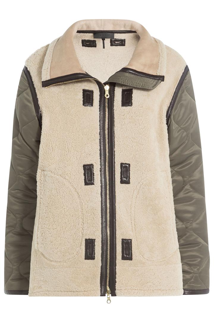 Rag & Bone Rag & Bone Mixed-media Shearling Coat - Multicolor