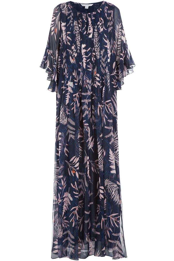 Diane Von Furstenberg Diane Von Furstenberg Printed Silk Maxi Dress - None