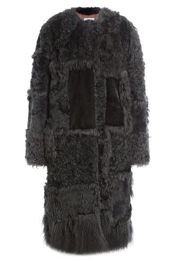 Nina Ricci Nina Ricci Shearling Coat With Mink Fur - Blue