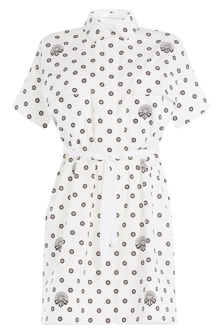 Victoria, Victoria Beckham Victoria, Victoria Beckham Printed Cotton Shirt Dress