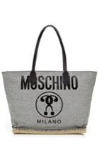 Moschino Moschino Tote With Leather - Grey