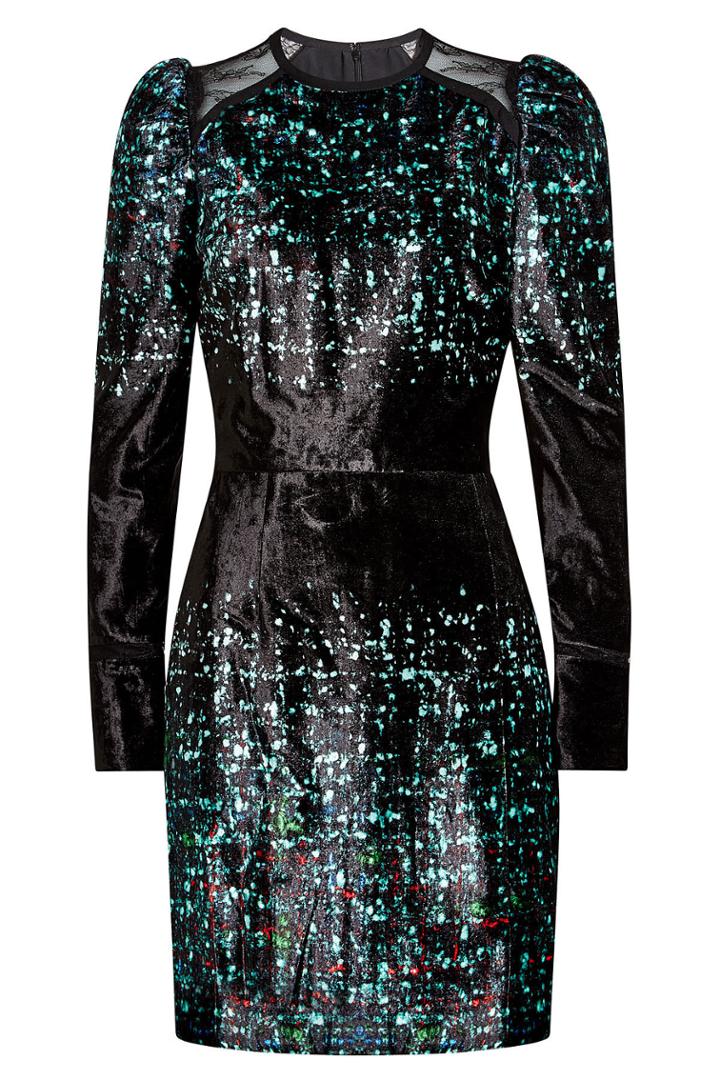 Elie Saab Elie Saab Printed Velvet Dress