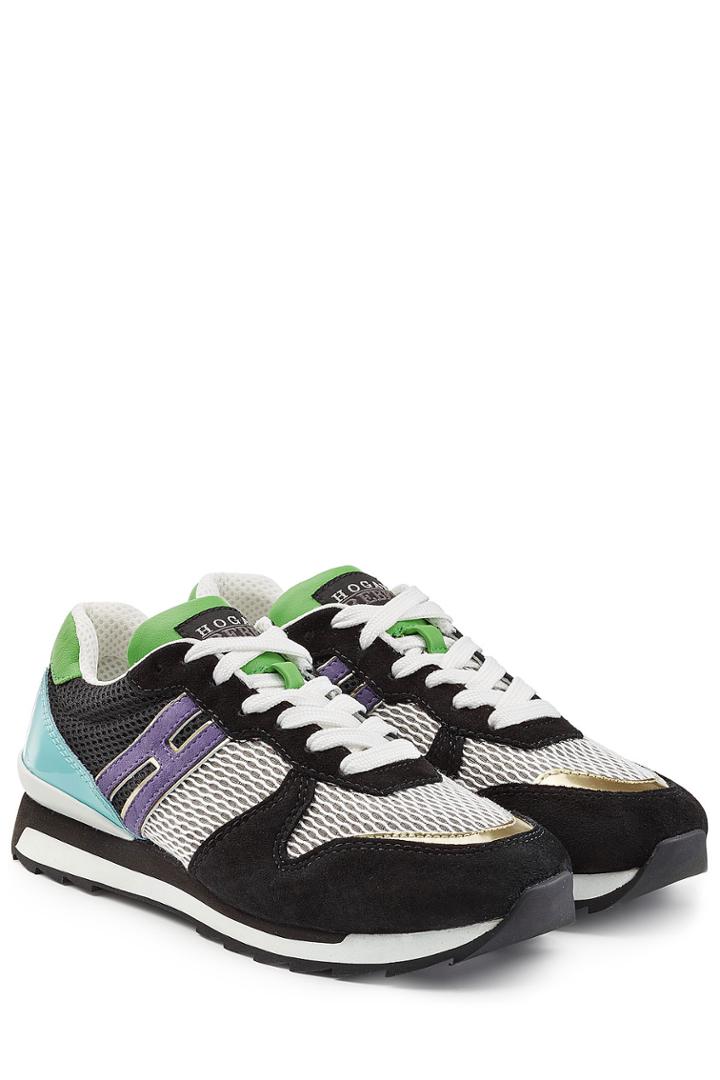 Hogan Rebel Hogan Rebel Suede, Leather And Mesh Sneakers - Black