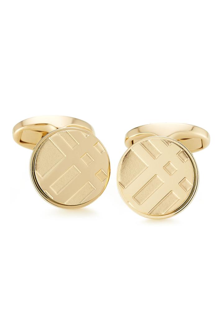 Burberry Shoes & Accessories Burberry Shoes & Accessories House Check Cufflinks - Gold