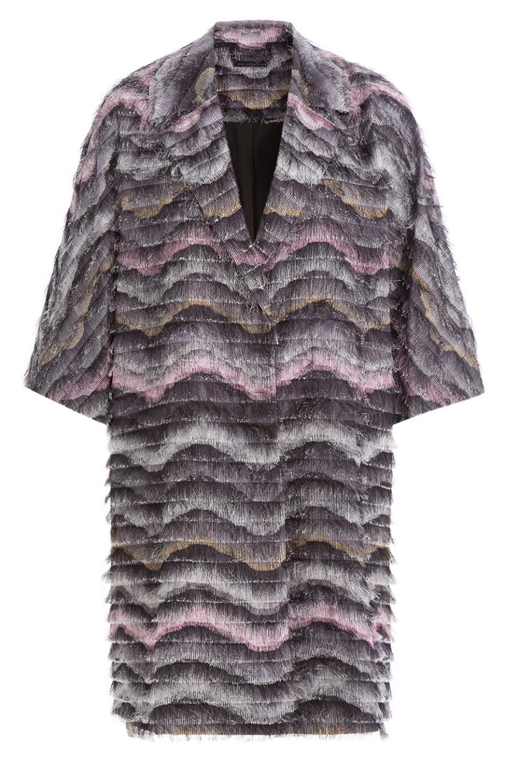 Diane Von Furstenberg Diane Von Furstenberg Woven Coat With Fringe - Multicolor