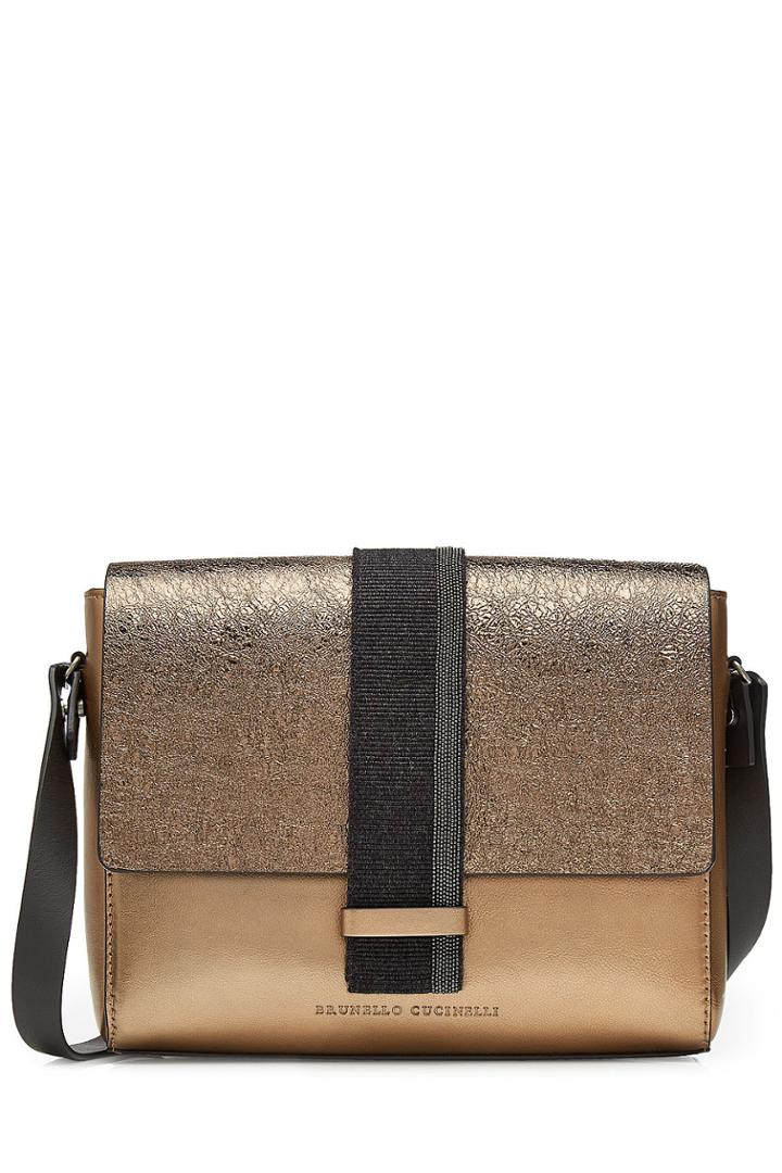 Brunello Cucinelli Brunello Cucinelli Leather Shoulder Bag With Embellishment