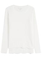 Velvet Velvet Scalloped Hem Sweater - White