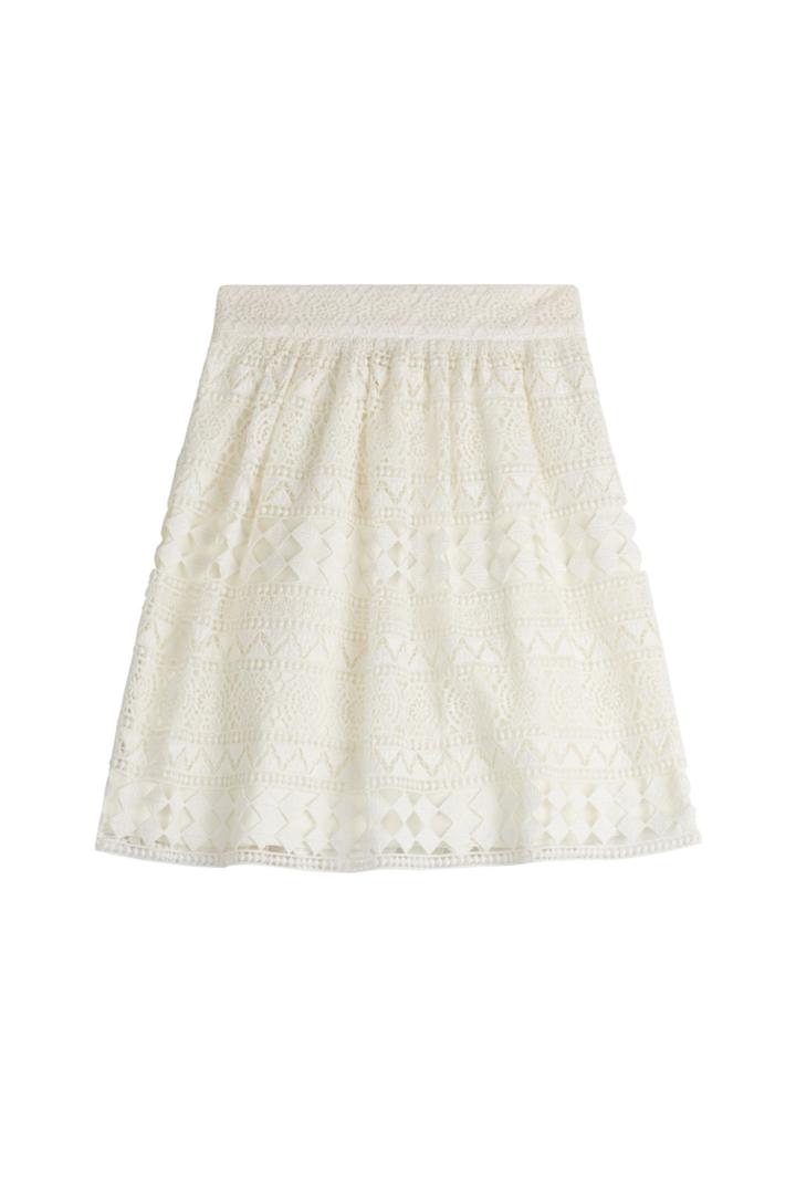 Philosophy Di Lorenzo Serafini Philosophy Di Lorenzo Serafini Lace Crochet Skirt - White