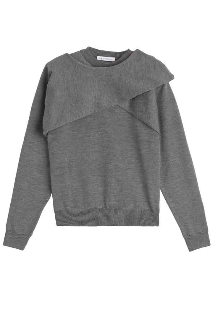 J.w. Anderson J.w. Anderson Merino Wool Draped Pullover