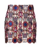 Mary Katrantzou Poppycon Lace Mini-skirt