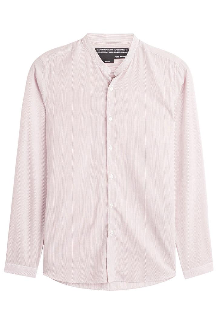 The Kooples The Kooples Striped Cotton Blend Shirt