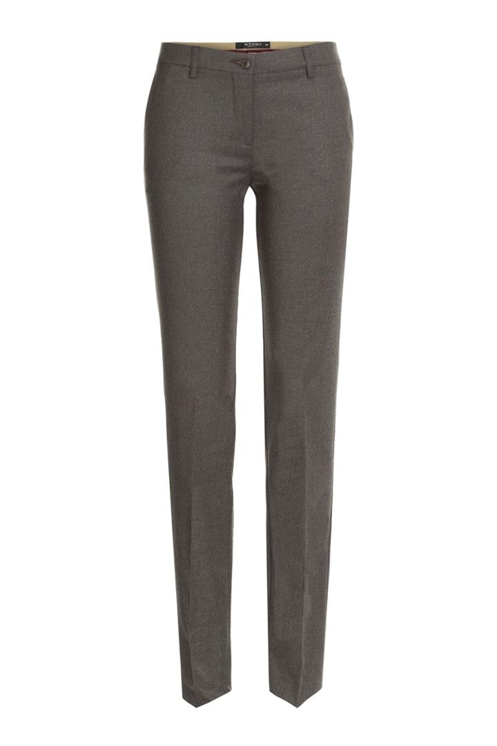 Etro Etro Slim Pants With Wool - Grey