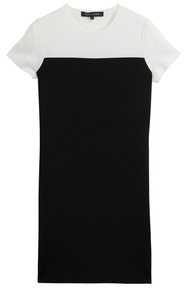 Ralph Lauren Black Label Two-tone Stretch Dress