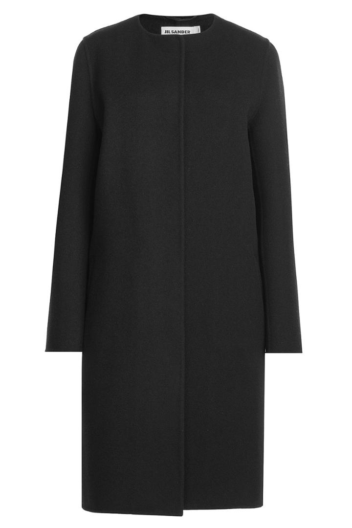 Jil Sander Jil Sander Wool Coat With Cashmere - Black