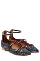Malone Souliers Malone Souliers Glitter Ballerinas With Leather - Black