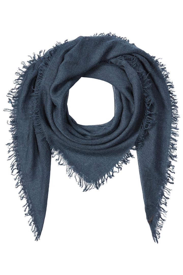 Faliero Sarti Faliero Sarti Cashmere-silk Fringed Scarf - Blue