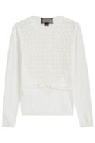 Giambattista Valli Giambattista Valli Crepe Top With Cut Out Pattern - White