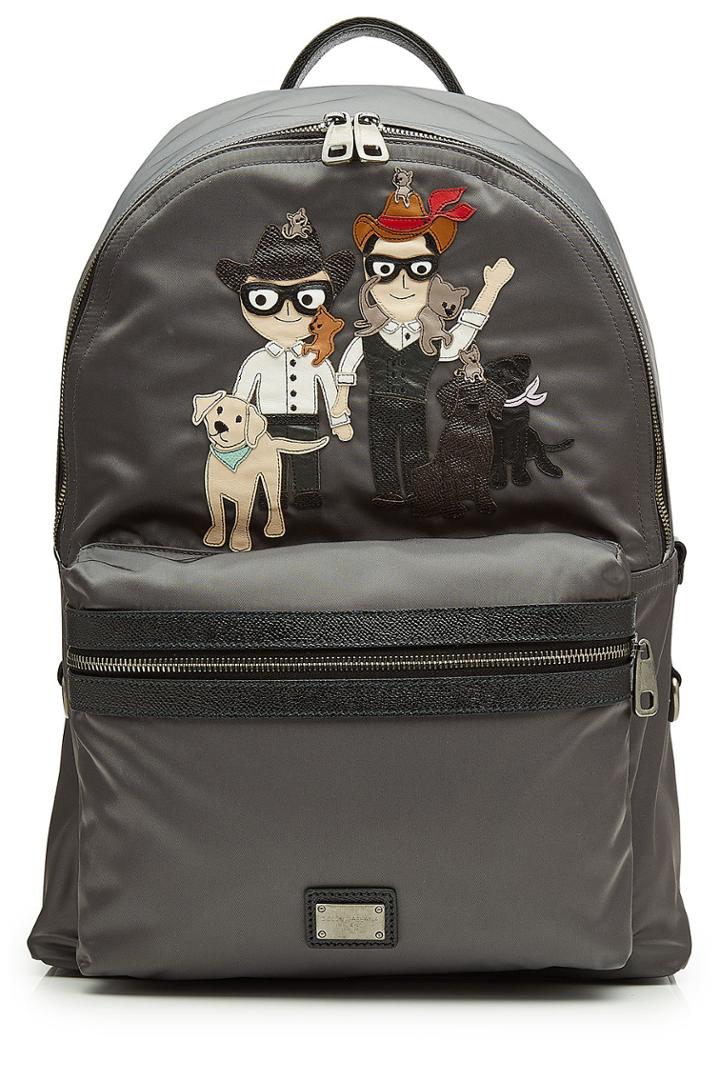 Dolce & Gabbana Dolce & Gabbana Fabric Backpack With Leather