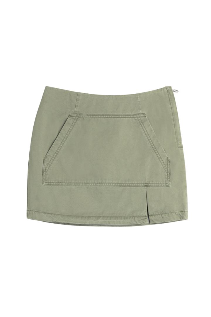 Marc By Marc Jacobs Marc By Marc Jacobs Cotton Mini Skirt With Kangaroo Pocket - Green