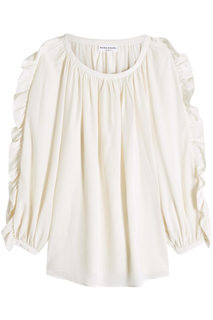Sonia Rykiel Sonia Rykiel Silk Blouse With Ruffled Sleeves