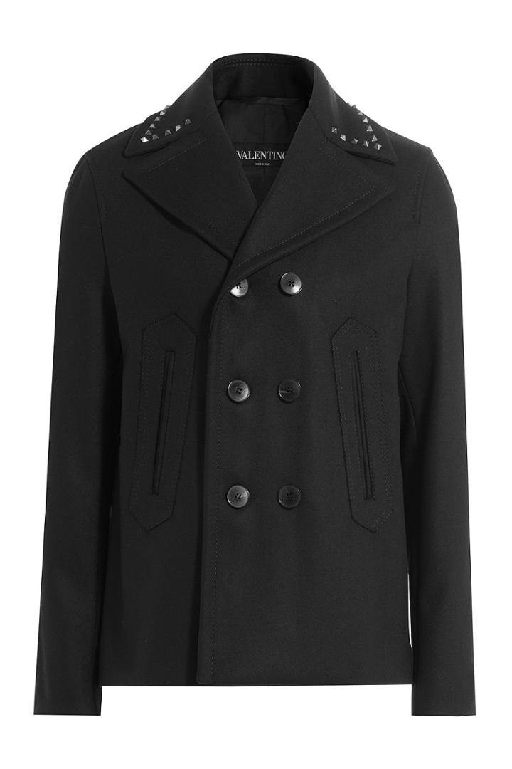 Valentino Valentino Wool Jacket With Rockstuds